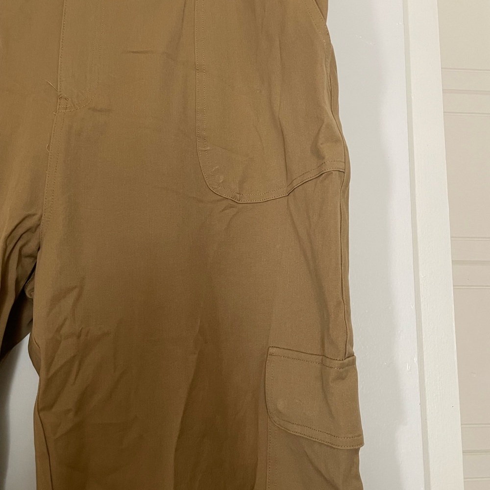 Universal Standard Karlee stretch cotton twill cargo pants, vintage khaki L/22 - Picture 6 of 9
